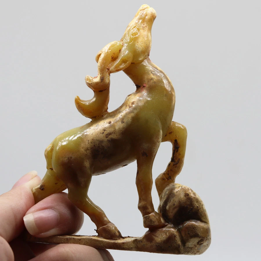 Китайская восточная культура, резной нефритовый олень олень sika форма украшения D02 - Изображение 2 из 4