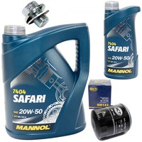 MotoröL Set 20W-50 6 Liter + ÖLfilter SM 143 + Schraube FüR Lexus Toyota Hiace
