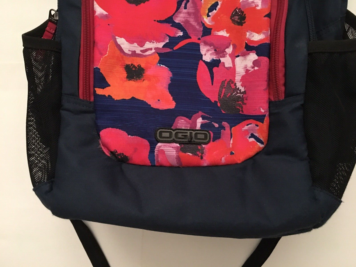 OGIO Navy Pinstripe Laptop Backpack Floral Quilted Multi-Pocket Lumbar - Clean Outlet Essential Large Backpack - Cotton | Vera Bradley  main image 2