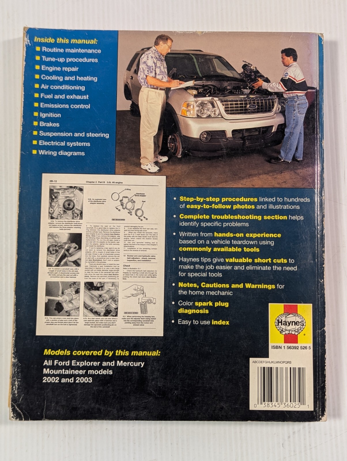 Haynes Repair Manual - 36025 - Ford Explorer 2002-2003 - All Models