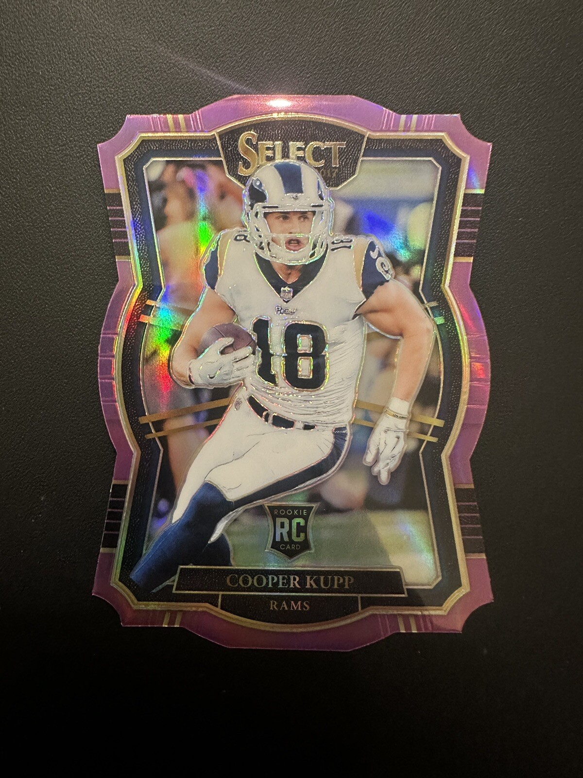 2017 Select Cooper Kupp RC Premier #170 SSP Purple Die Cut Holo Prizm /75🔥!