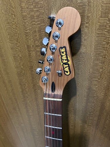 Gitara Catface Hello kitty środkowy palec baby niebieski dwupunktowy mostek elektryczny gui - Zdjęcie 4 z 8