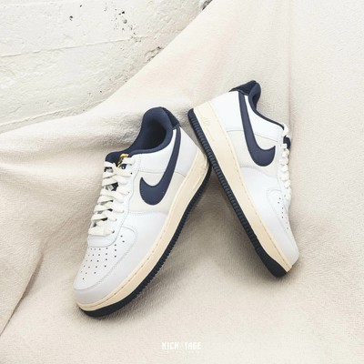 Nike Air Force 1 07 LV8 AF1 White Navy Yellow Mens Shoes Sneakers  DO5220-141 | eBay
