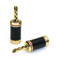 Dynavox Bananenhohlstecker Carbon 2Er-Set Vergoldet