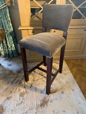 Ex Display George Smith Comune Grey Mohair Barstool, High level stool rrp £3650