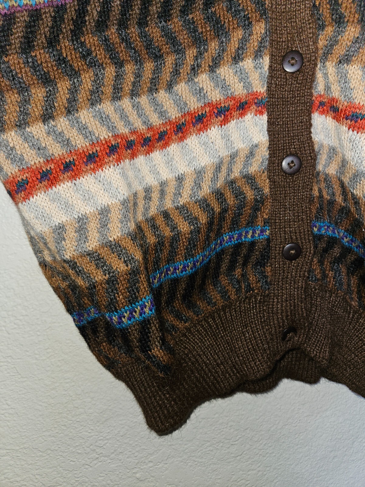 Peruvian Connection Chevron Striped Cardigan Swea… - image 5