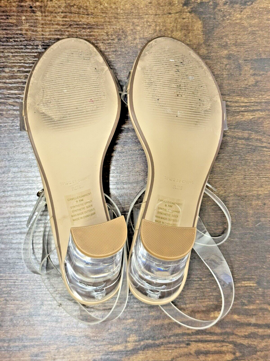 Camille Lucite Women's Camille Vinyl Sandals Steve Madden