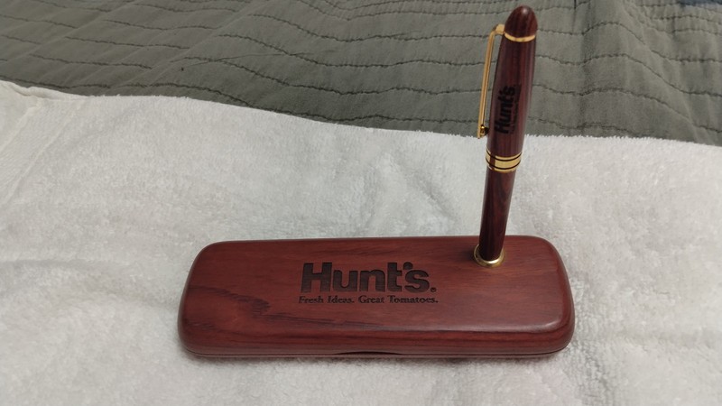 Vintage Hunt’s Tomatoes Promotional Wood Pen & Desk Case Set – Fresh Ideas Great