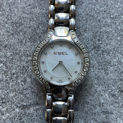 Ebel Beluga Swiss Made Womens Watch Mother of Pearl Dial 44 Diamond Accents A12