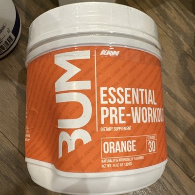 RAW Nutrition BUM Essential Pre-Workout Powder Orange 30 Servings 5/26