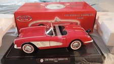 VINTAGE DIECAST SOLIDO 1/12 SCALE 1958 CHEVROLET CORVETTE RED CONVERTIBLE - NEW