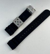 SEIKO 22mm Black Silicone Rubber Strap for Solar Hybrid "ARNIE" SNJ025 / SNJ027