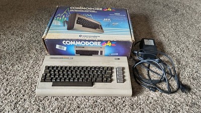 Fully working Vintage COMMODORE 64 COMPUTER with Box w/ updated Power supply
