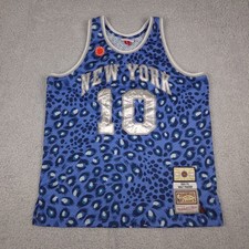 Mitchell & Ness x Maglia Ininterrotta New York Knicks Walt Frazier Uomo L NUOVO