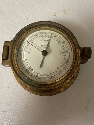 Vintage Antique Weems  & Plath Barometer Made In Germany