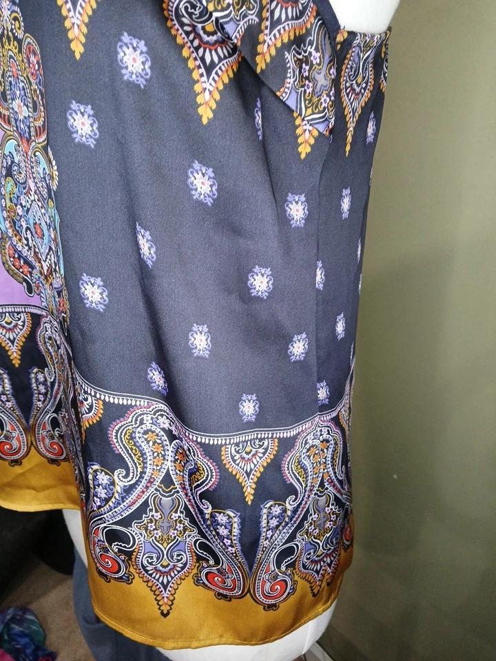 Camiseta sin mangas Express pequeña ajustable con tirantes elegante capas azul cachemira suelta Foto 4 de 4