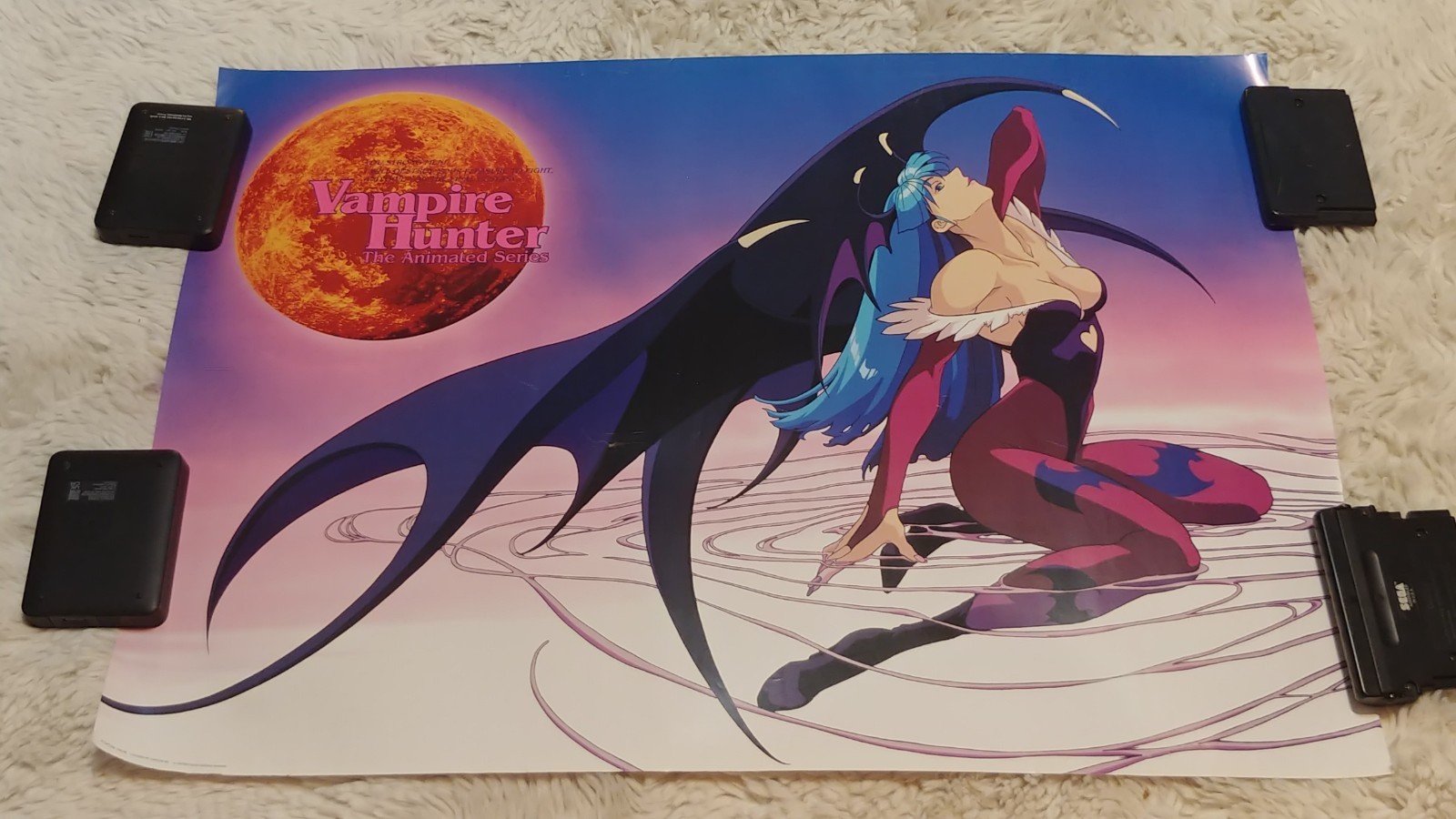 Vampire Hunter Darkstalkers OVA JPN Poster Capcom Import Playstation Sega Saturn