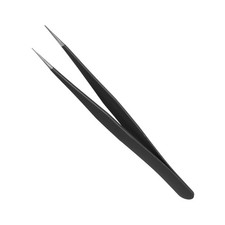 Straight Tip Tweezer Professional Tweezers for Eyebrow Lab Black