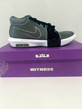 Nike LeBron Witness 8 Men  s Mid Top Mesh Sneakers Cool Grey/Black/White