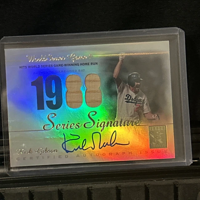 2003 Topps Tribute World Series Silver Series Signature Kirk Gibson Autogrammschläger