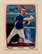 2012 Bowman Bryce Harper Chrome Prospects BCP10 Nationals Pre-RC Rookie Card. rookie card picture
