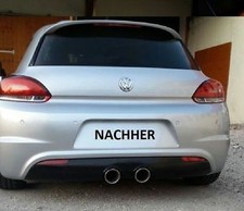 R32 Sportauspuff Endschalldämpfer für VW Scirocco III R-Line verstellbar 100mm