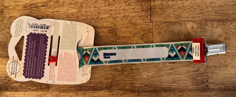 Ulubulu Universal Pacifier Clip Trees Stripes Design Personalize Christmas - Image 3 of 4