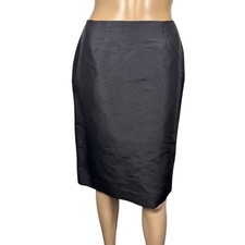 NWT New 120 Dana Buchman Silk Black Pencil Skirt Size 4