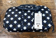 Lug Bag Flash Cosmetics Bag Navy Gingham