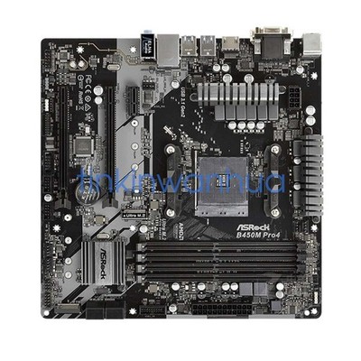 For ASRock B450M Pro4 Socket AM4 DDR4 2×M.2 4×SATAIII Micro ATX Motherboard *hu