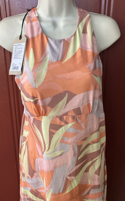 NWT Prana Sundress MEDIUM Built in Bra Halter Jewel Lake Dress