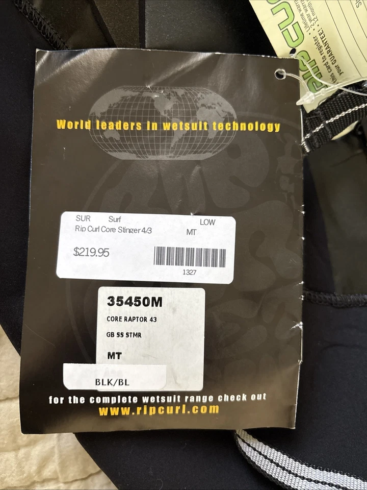 Traje de neopreno Ripcurl mediano para hombre negro nuevo con etiquetas Foto 3 de 3