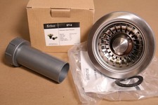 New - Kraus ST-2 Removable 4 1/2" Kitchen Sink Strainer Stainless Steel Kit