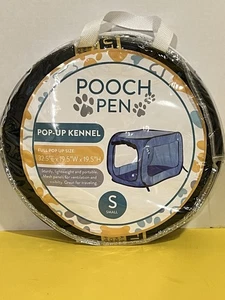 Pooch Pen Solid Pop-up Pet Kennel 32.5"Lx19.5"Wx19.5"H NEW Travel Vacation