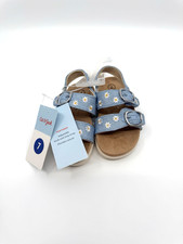 Cat & Jack Light Blue Daisy Accent Open Toe Sandals Little Girls' Size 7 - New