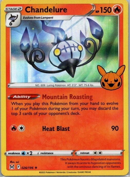Chandelure 026/196 Trick or Trade Booster 2023 Holo