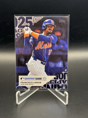 2025 Topps Series 1 Francisco Lindor #TG-11 Training Grounds Mets