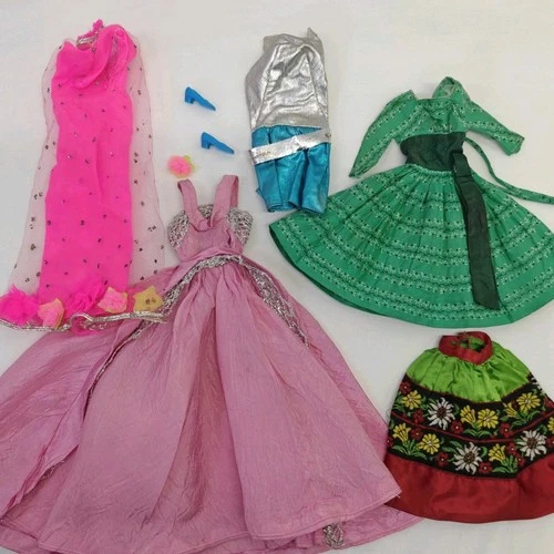 Lot Of Vintage Barbie Dresses 1960's & 70s Original Clothing Tlc Extravaganza