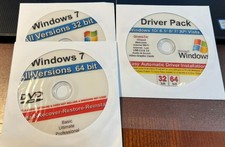 Reinstall,Repair,Recover,windows 7 all versions 32/64 bit & drivers cd,no keys