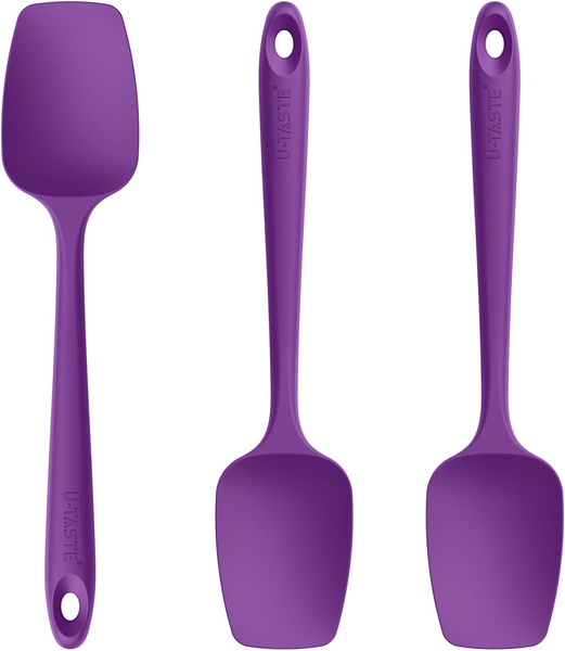 Silikon-Spatel Set 3Er, HitzebestäNdig Bpa-Frei Flexible Kochutensilien-image