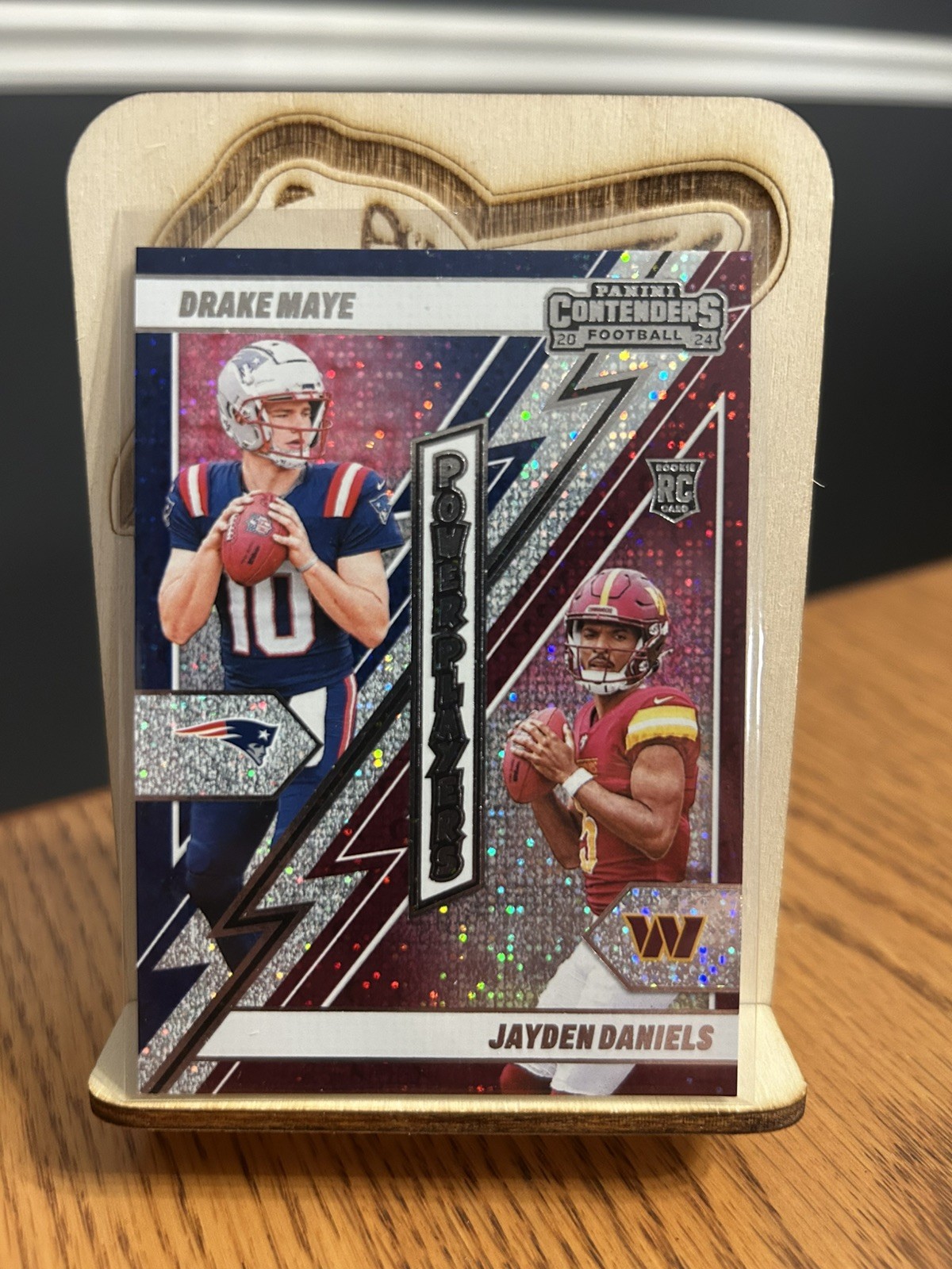 Drake Maye / Jayden Daniels #22 (Football Cards 2024 Panini Contenders Power Players) — is it worth grading?