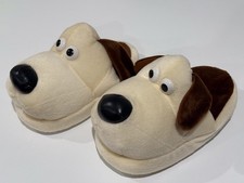 Cute Puppy Home Slippers Beige/Brown Size S/M - New Without Tag