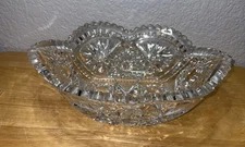 American Brilliant Period Cut Glass Bowl 10.25” X 7.75” - Rectangular- Beauty