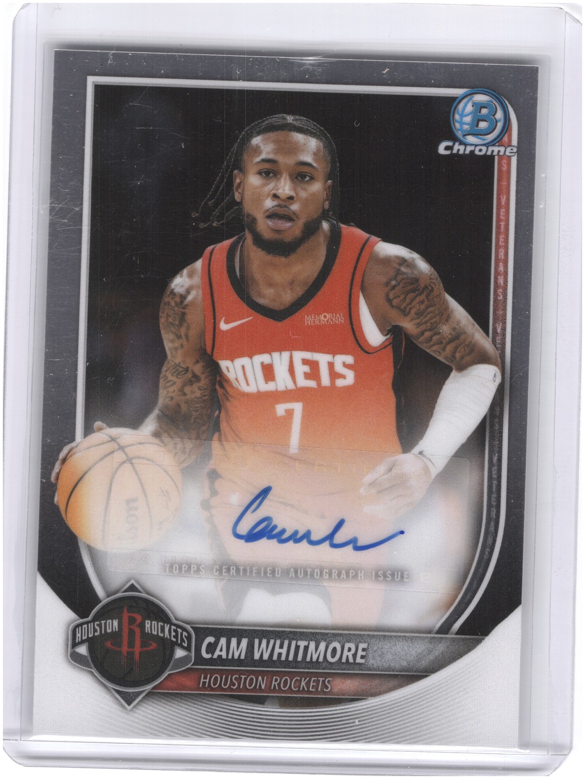 2025-26 Bowman #BCA-CW Cam Whitmore Chrome Autographs