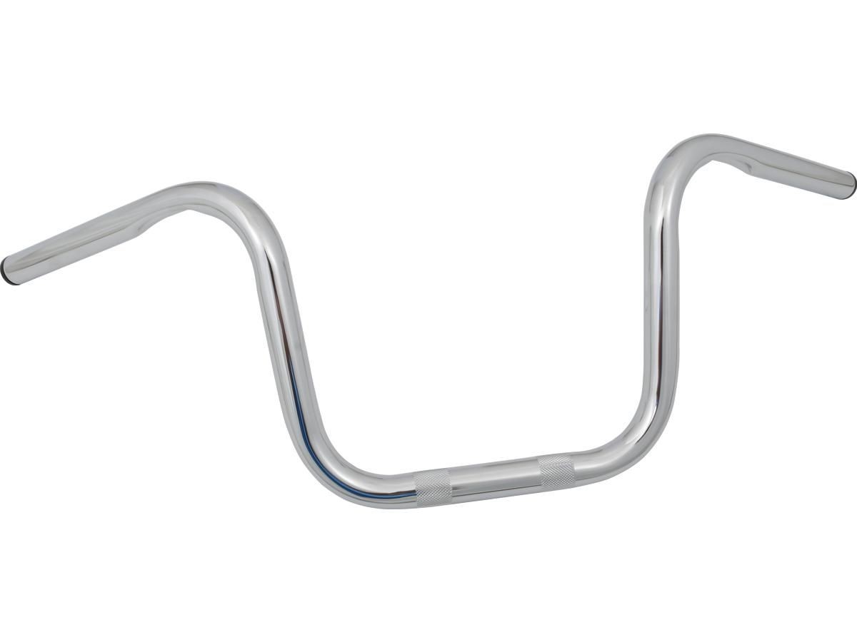 8.5"" Mini Ape Hanger 1"" (25mm) Diameter Dimpled Handlebars (fits Harley) Chrome