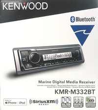 Kenwood KMR-M332BT Bluetooth Marine Media Android iPhone AM FM XM USB Aux 6Ch 4v