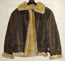 Xoxo Womens/mens Leather Brown Bomber Jacket Size Xl