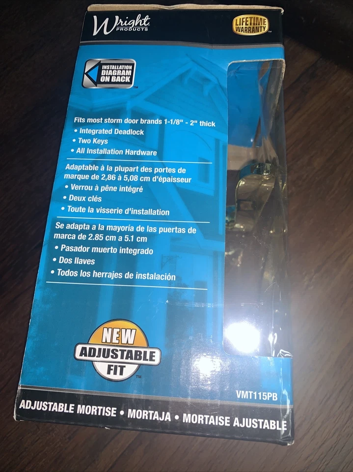 Wright Products Serenade Mortise Keyed Lever Mount Latch Deadbolt Brass VMT115PB - Image 4 of 4