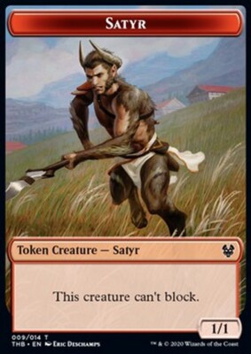 MRM FR/VF Satyr Token (Red 1/1) MTG Magic THB