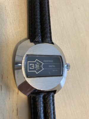 Heritage Digital Swiss Manual Winding Watch Working-New Leather Band